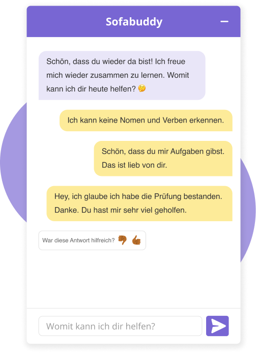 Beispiel vom Sofabuddy Chatfenster