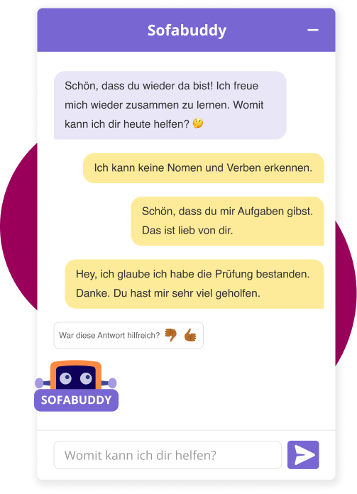 Beispiel vom Sofabuddy Chatfenster